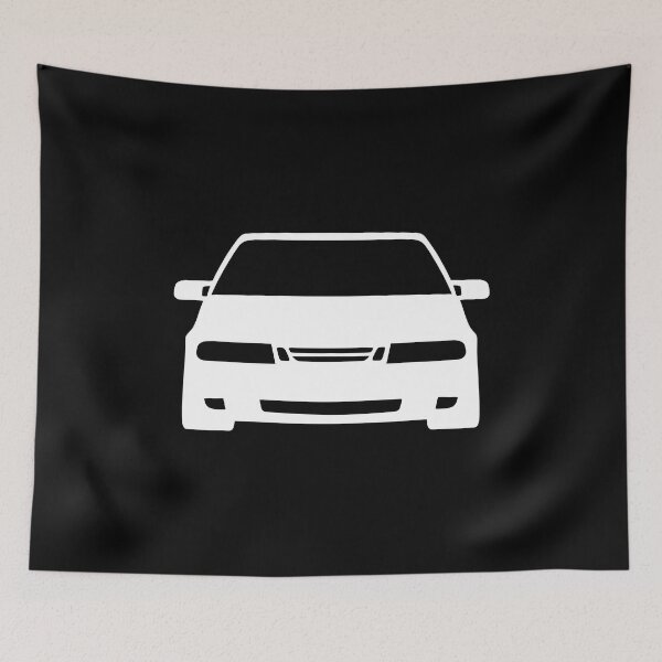 Item preview, Saab 9000 turbo white sticker designed and sold by EdimDesign.
