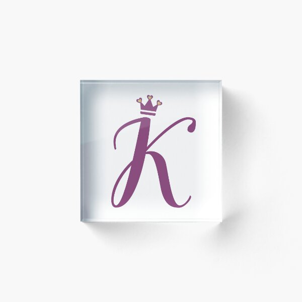 Item preview, LETTER "K" VIOLET (2) | QUEEN/PRINCESS | ALPHABET/CROWN/ROYALTY designed and sold by The413Designs.