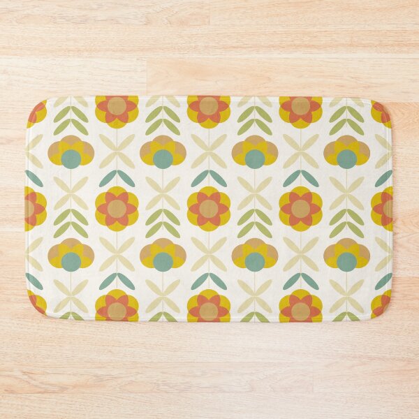 Item preview, Blomma, Vintage Flower Pattern in Retro Color Style designed and sold by BesanoStyle.