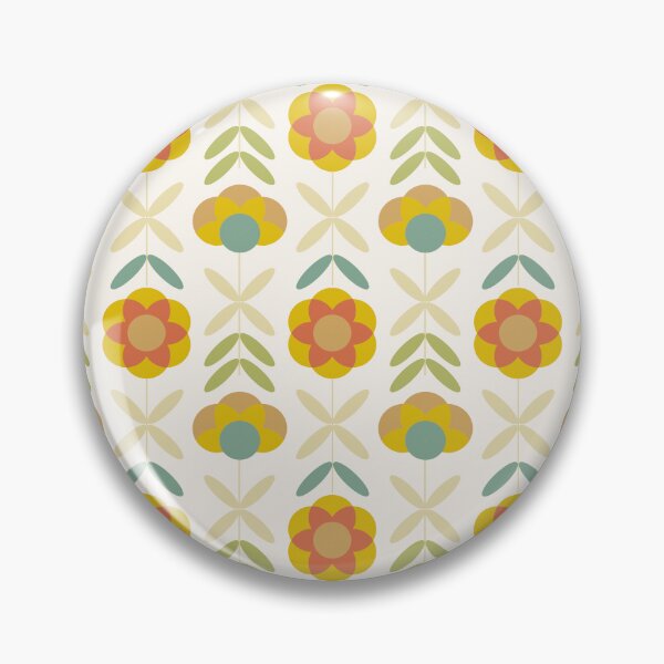 Item preview, Blomma, Vintage Flower Pattern in Retro Color Style designed and sold by BesanoStyle.