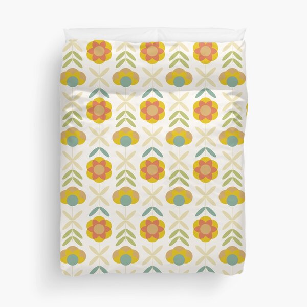 Item preview, Blomma, Vintage Flower Pattern in Retro Color Style designed and sold by BesanoStyle.