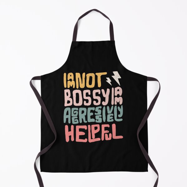 Item preview, I am Not Bossy I am Aggressively Helpful Typography designed and sold by OODHA.
