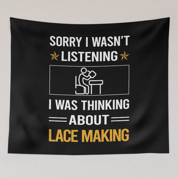 Item preview, Funny Listening Lace Making Lacemaking Lacemaker designed and sold by jiggleterrified.