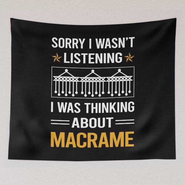 Item preview, Funny Listening Macrame designed and sold by jiggleterrified.