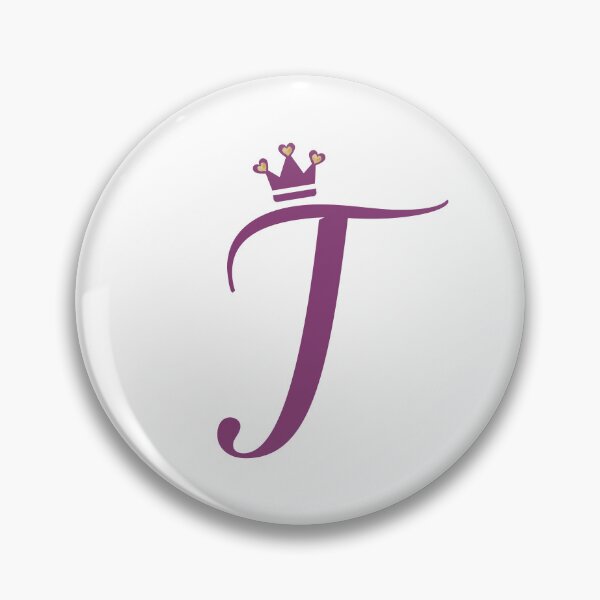 Item preview, LETTER "T" VIOLET (2) | QUEEN/PRINCESS | ALPHABET/CROWN/ROYALTY designed and sold by The413Designs.