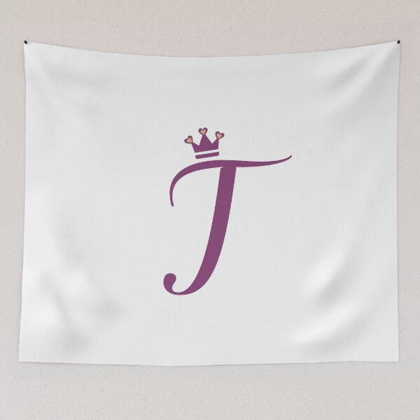 Aperçu de l'œuvre LETTRE "T" VIOLET (2) | REINE/PRINCESSE | ALPHABET/COURONNE/ROYAUTÉ créée et vendue par The413Designs.