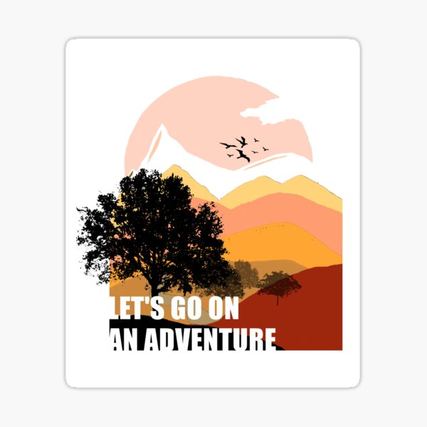 Sticker de voyage et aventures Monde  Let's go  - TenStickers