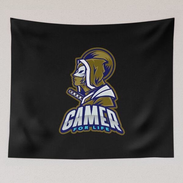 Item preview, Gamer for Life with Female Samurai designed and sold by PRIVARSHU.