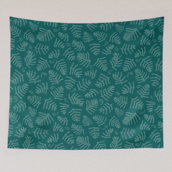 Item preview, Wild Ferns in Teal designed and sold by The Wellington Boot.