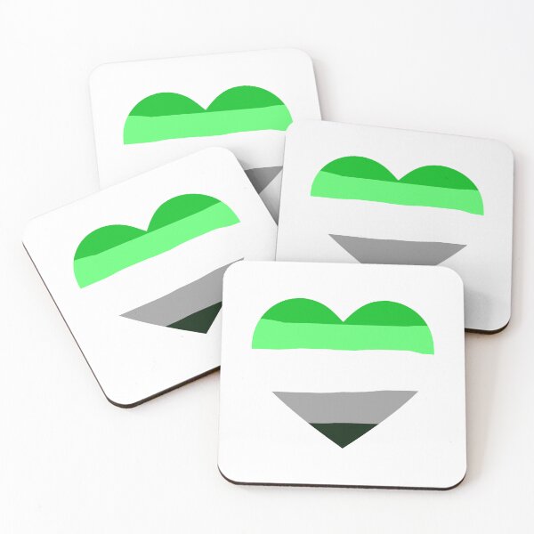 Item preview, Aromantic Pride Flag Heart designed and sold by TheKryomancer.