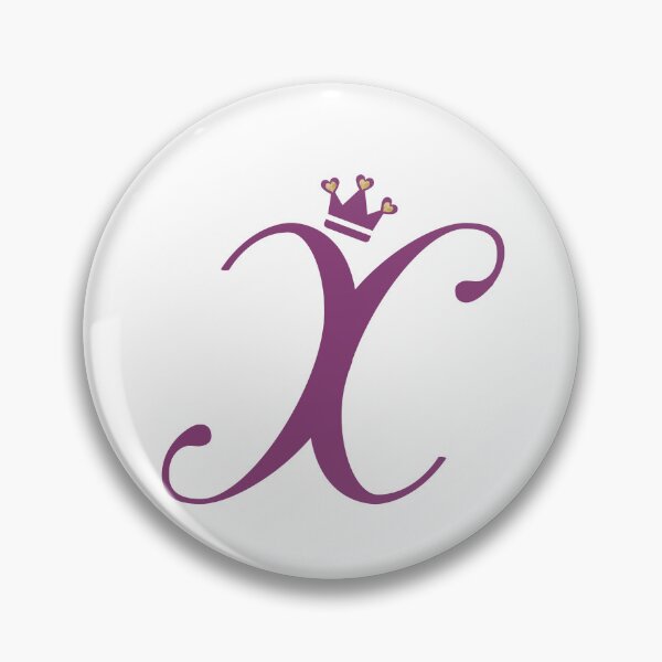 Item preview, LETTER "X" VIOLET (2) | QUEEN/PRINCESS | ALPHABET/CROWN/ROYALTY designed and sold by The413Designs.