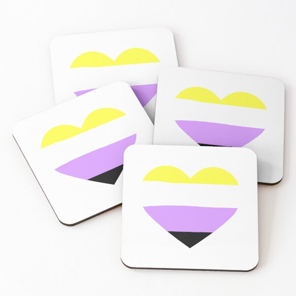 Item preview, Non-Binary Pride Flag Heart designed and sold by TheKryomancer.