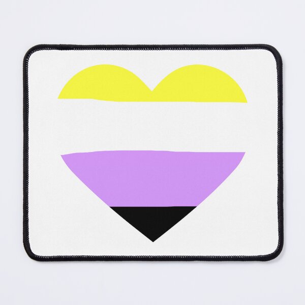 Item preview, Non-Binary Pride Flag Heart designed and sold by TheKryomancer.