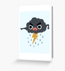 Grumpy Cloud Greeting Card