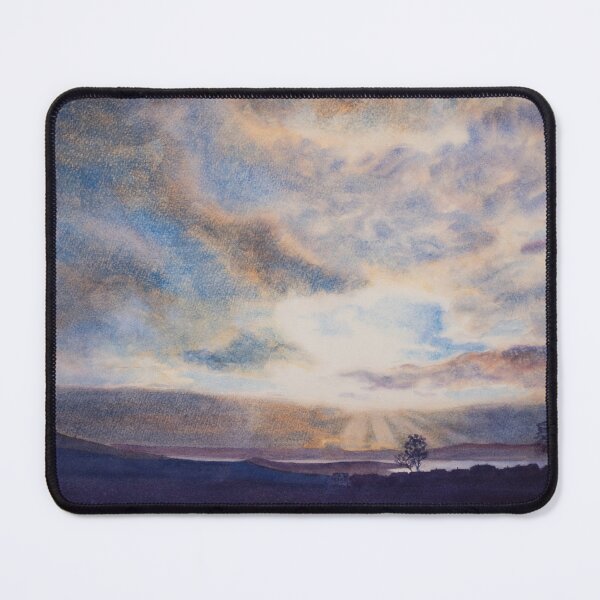 Item preview, Light and colours in the evening sky. Watercolour painting by Einar Aasen designed and sold by Einar Aasen.