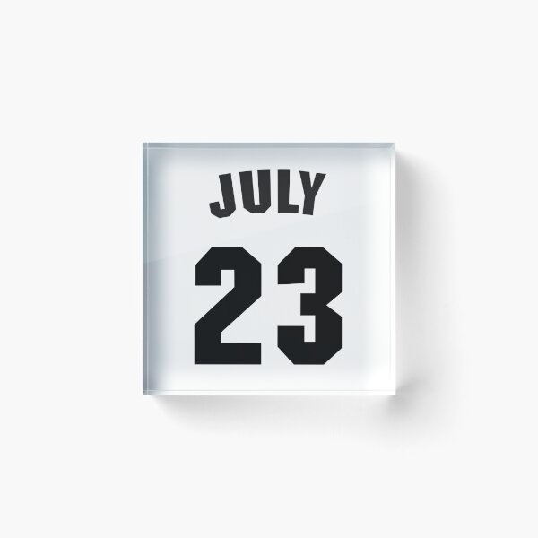 Artikelvorschau, Geburtsdatum 23. Juli Geburtstagsgeschenk Sportdesign entworfen und verkauft von Panya-Design.