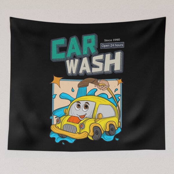Item preview, car wash cartoon vintage designed and sold by Indy Vintage.