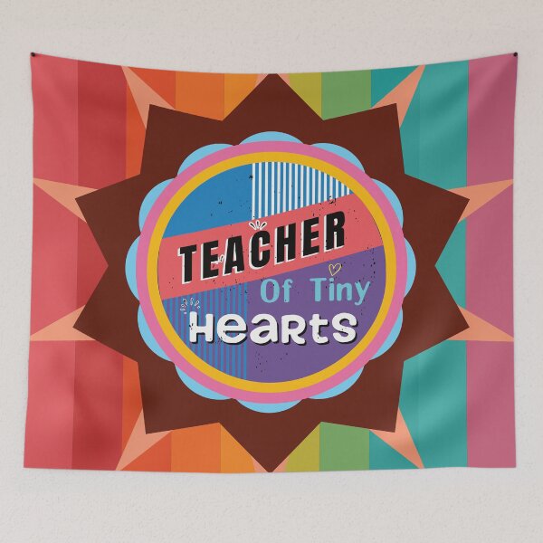Item preview, Teacher Of Tiny Hearts - Colorful Design designed and sold by FridPix.