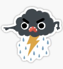 Grumpy Cloud Sticker