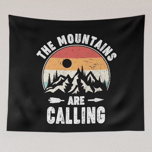 Item preview, The mountains are calling nature adventure for hiking and camping enthusiasts  designed and sold by Majesticoo.