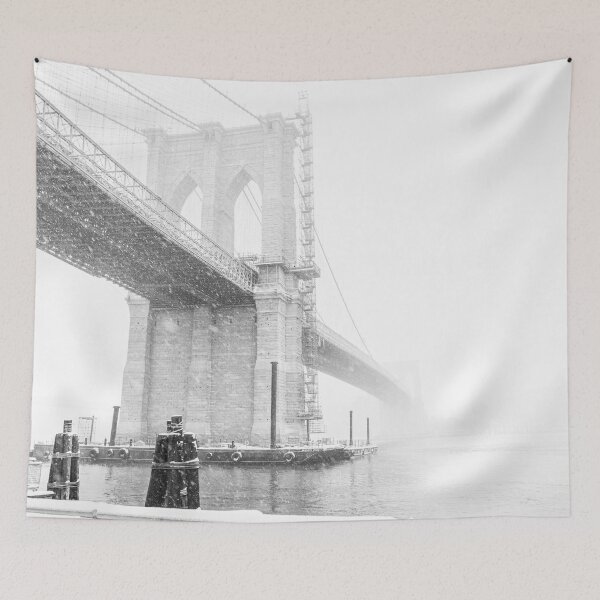 Item preview, The Brooklyn Bridge in the snow designed and sold by ShootFirstNYC.