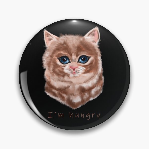 Item preview, I'm hungry funny quote cat designed and sold by virginiajollyh.