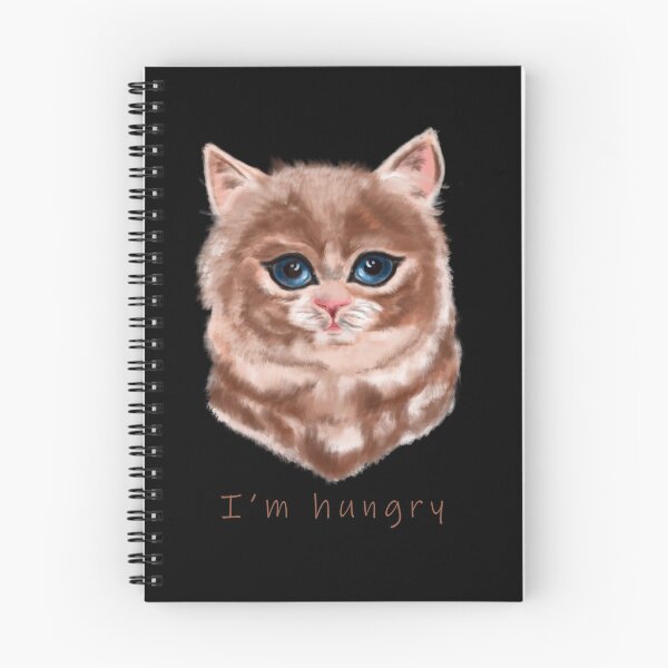 Item preview, I'm hungry funny quote cat designed and sold by virginiajollyh.