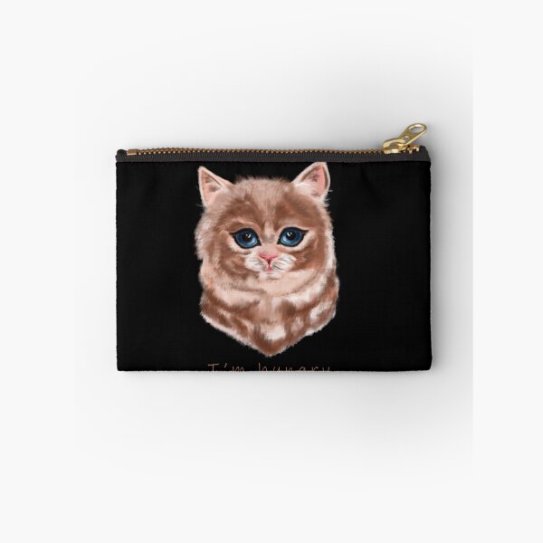 Item preview, I'm hungry funny quote cat designed and sold by virginiajollyh.