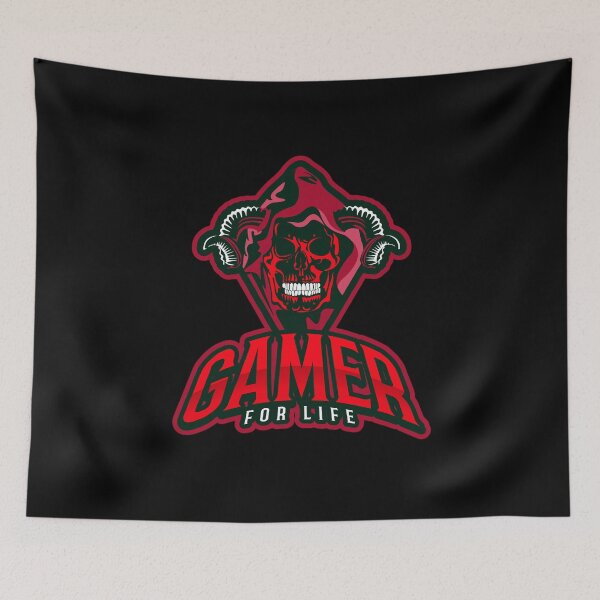 Item preview, Gamer for Life with Evil Horned Skull designed and sold by PRIVARSHU.