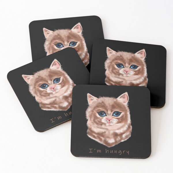 Item preview, I'm hungry funny quote cat designed and sold by virginiajollyh.