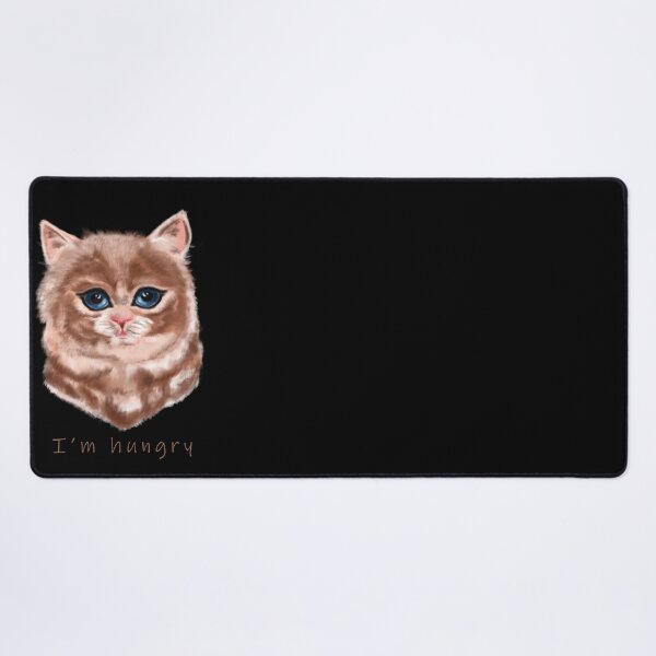 Item preview, I'm hungry funny quote cat designed and sold by virginiajollyh.