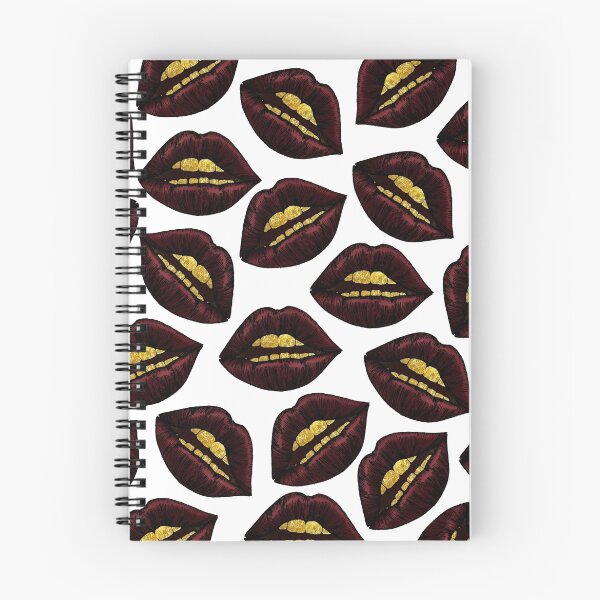 Item preview, Red Black Lips and Faux Sparkly Gold Grill Teeth designed and sold by Blkstrawberry.