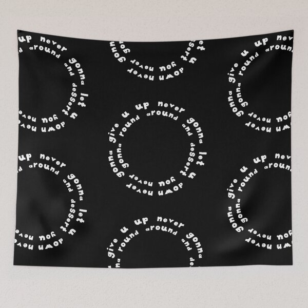 Item preview, Never Gonna Give U Up Text Monochrome Black  designed and sold by Meepuruproject.