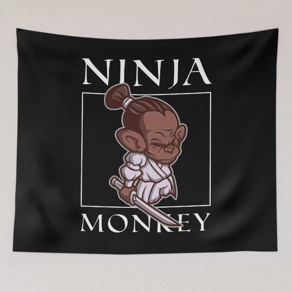 Item preview, Ninja Monkey - Ninja Warrior - Shinobi - Funny designed and sold by WIZECROW.