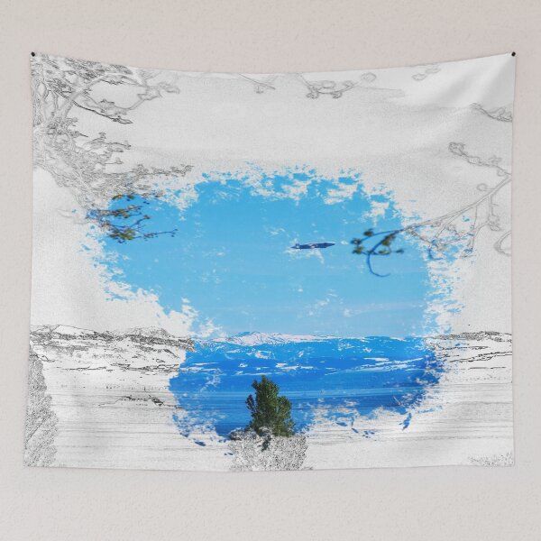 Item preview, Lake Constance and snow-capped mountains in spring Picture, sketch, drawing designed and sold by frankuffmann.
