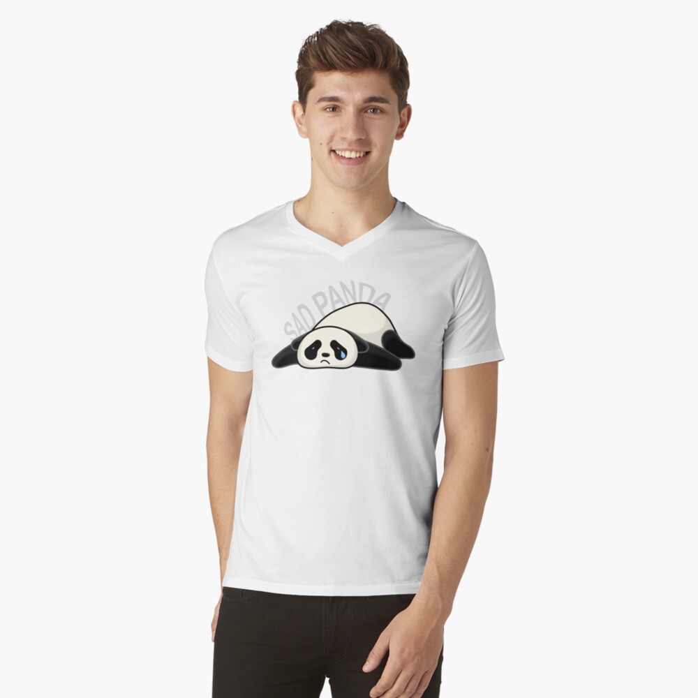 t-shirt com desenho de panda triste - TenStickers