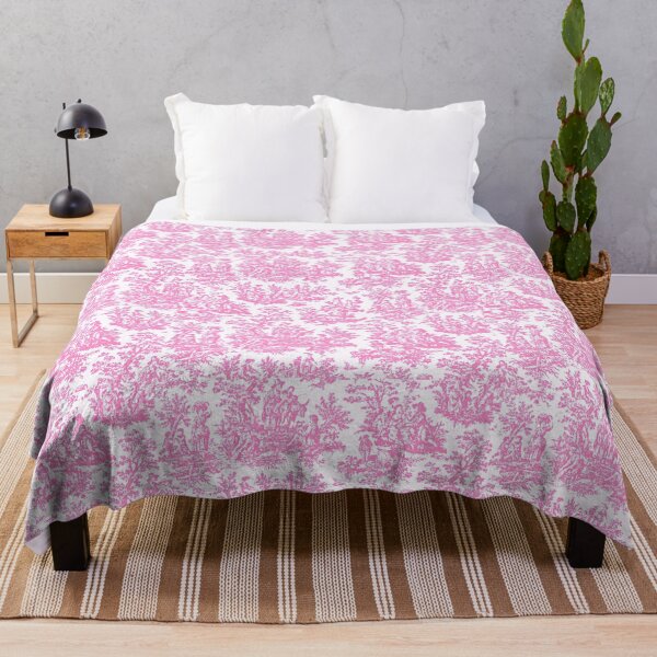 Item preview, NOMADES Artsy vintage Toile de Jouy - light pink and white, valentine's special designed and sold by Nomades.