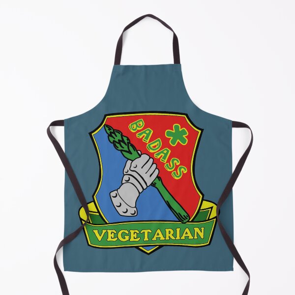Item preview, Badass vegetarian (shield) funny cool veggie lover designed and sold by SolidEarthArt.