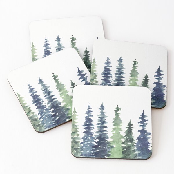 Item preview, Pine Trees Watercolor designed and sold by Yorda Creative.