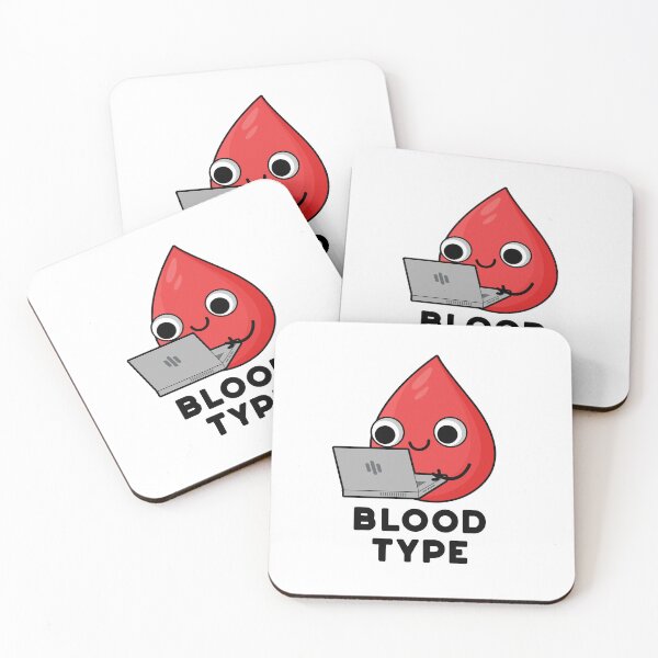 Item preview, Blood Type Funny Blood Drop Puns  designed and sold by punnybone.