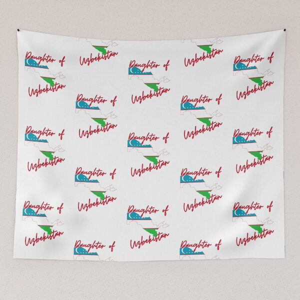 Item preview, Daughter of Uzbekistan Map Flag designed and sold by NovawayDirect.