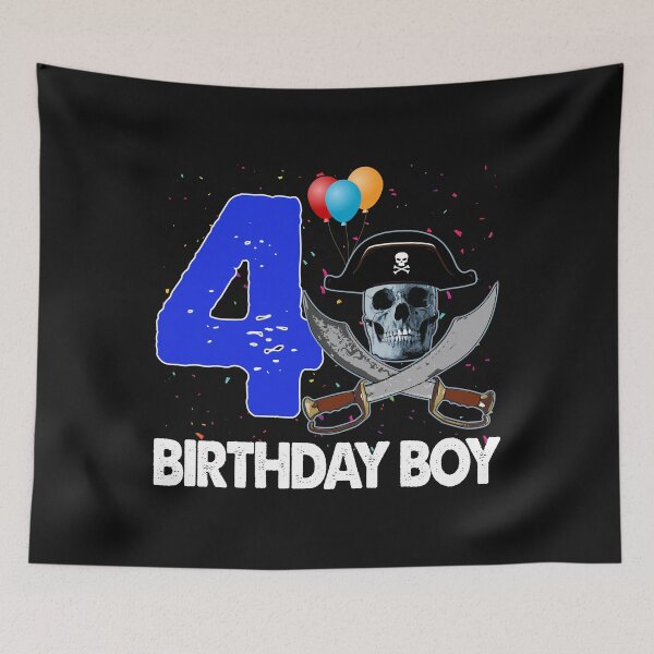 Item preview, Birthday Boy 4 Pirate designed and sold by Bendthetrend.