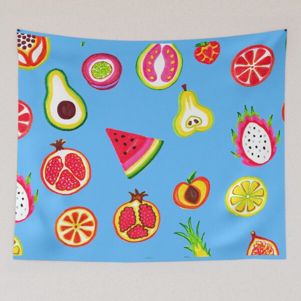 Item preview, Tropical Fruit Slice Pattern Tilted designed and sold by Ivy Lily Art.