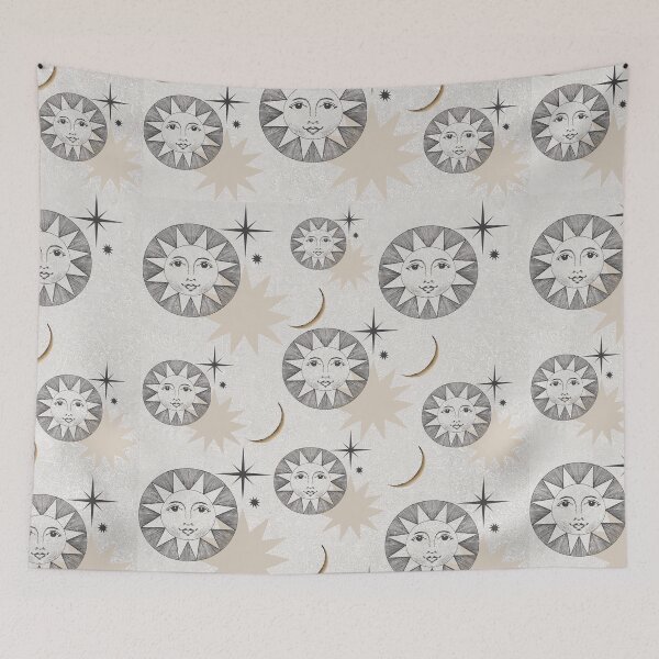 Item preview, Moon and sun and stars pattern designed and sold by fleursophia.