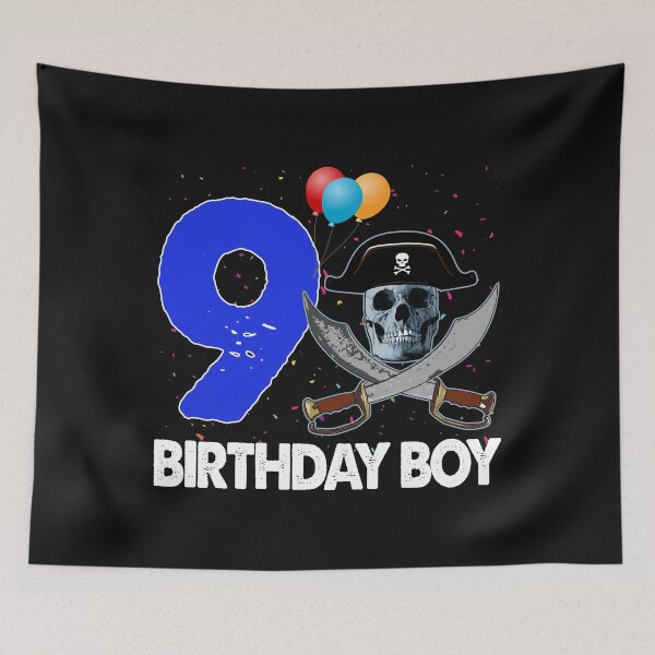 Item preview, Birthday Boy 9 Pirate designed and sold by Bendthetrend.