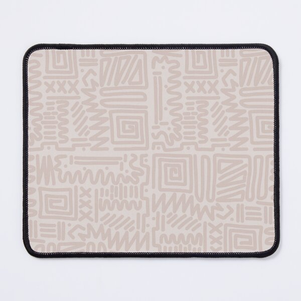 Item preview, Brown and Beige Abstract Line Art Maze Pattern designed and sold by hannahvira.