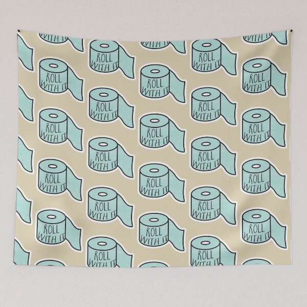 Item preview, Roll with it - toilet paper pun designed and sold by hitechmom.