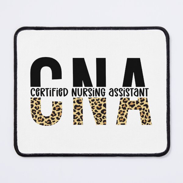 Item preview, CNA Certified Nursing Assistant | Gifts for CNA | CNA Cheetah print typography designed and sold by Violet Treasures.
