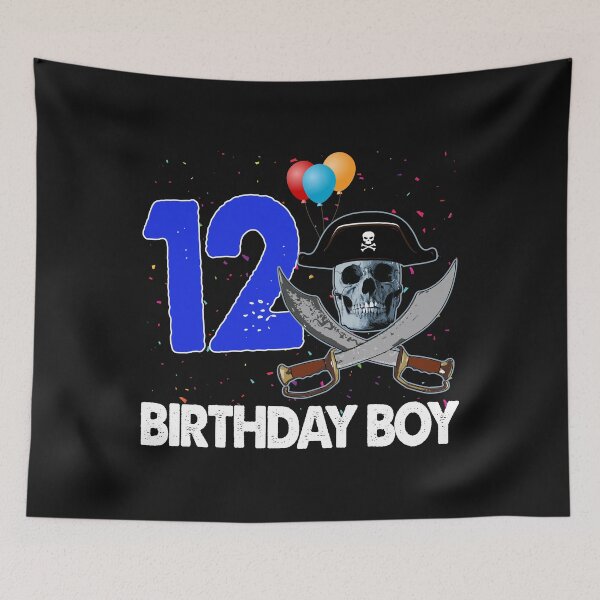 Item preview, Birthday Boy 12 Pirate designed and sold by Bendthetrend.