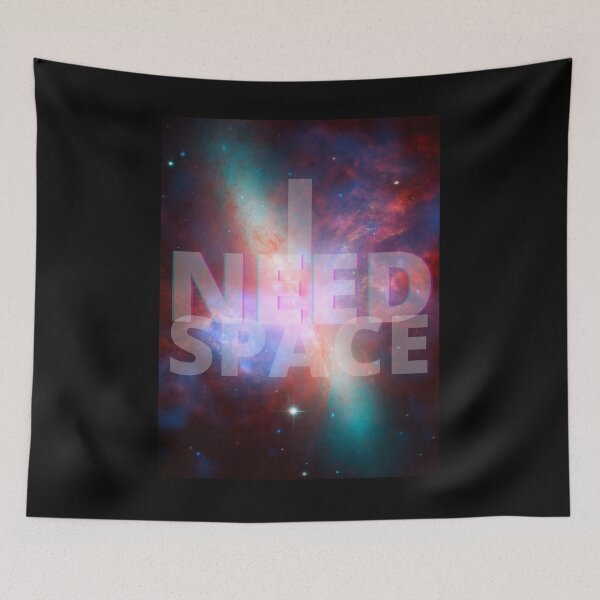 Item preview, I Need Space - Teal, Red, Purple Galaxy designed and sold by Quirkdom.